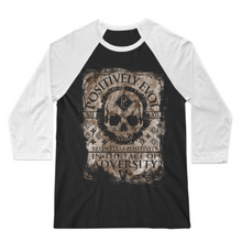 Load image into Gallery viewer, PARCHMENT - PREMIUM 3/4 SLEEVE BASEBALL TEE - BLACK/WHITE
