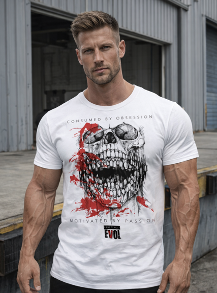 CONSUMED - PREMIUM MEN'S S/S T SHIRT - WHITE