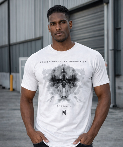PERCEPTION - PREMIUM MEN'S S/S T SHIRT - WHITE