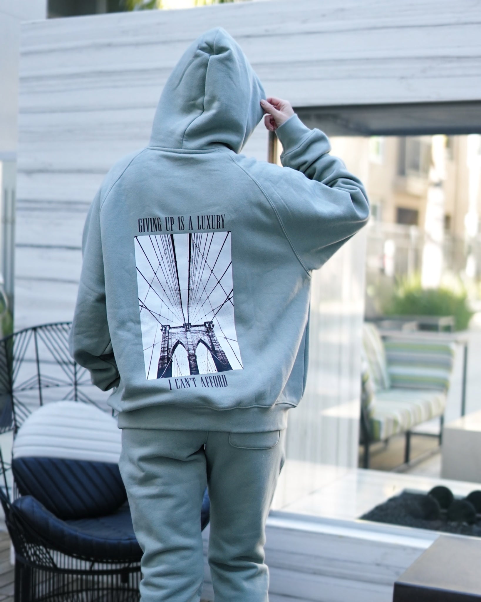 GIVING UP IS A LUXURY MEN'S/ UNISEX HOODIE SET