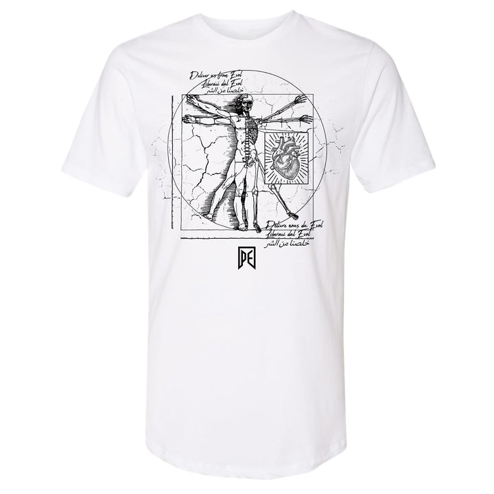 DELIVER US - PREMIUM MEN'S S/S LONG BODY T-SHIRT - WHITE