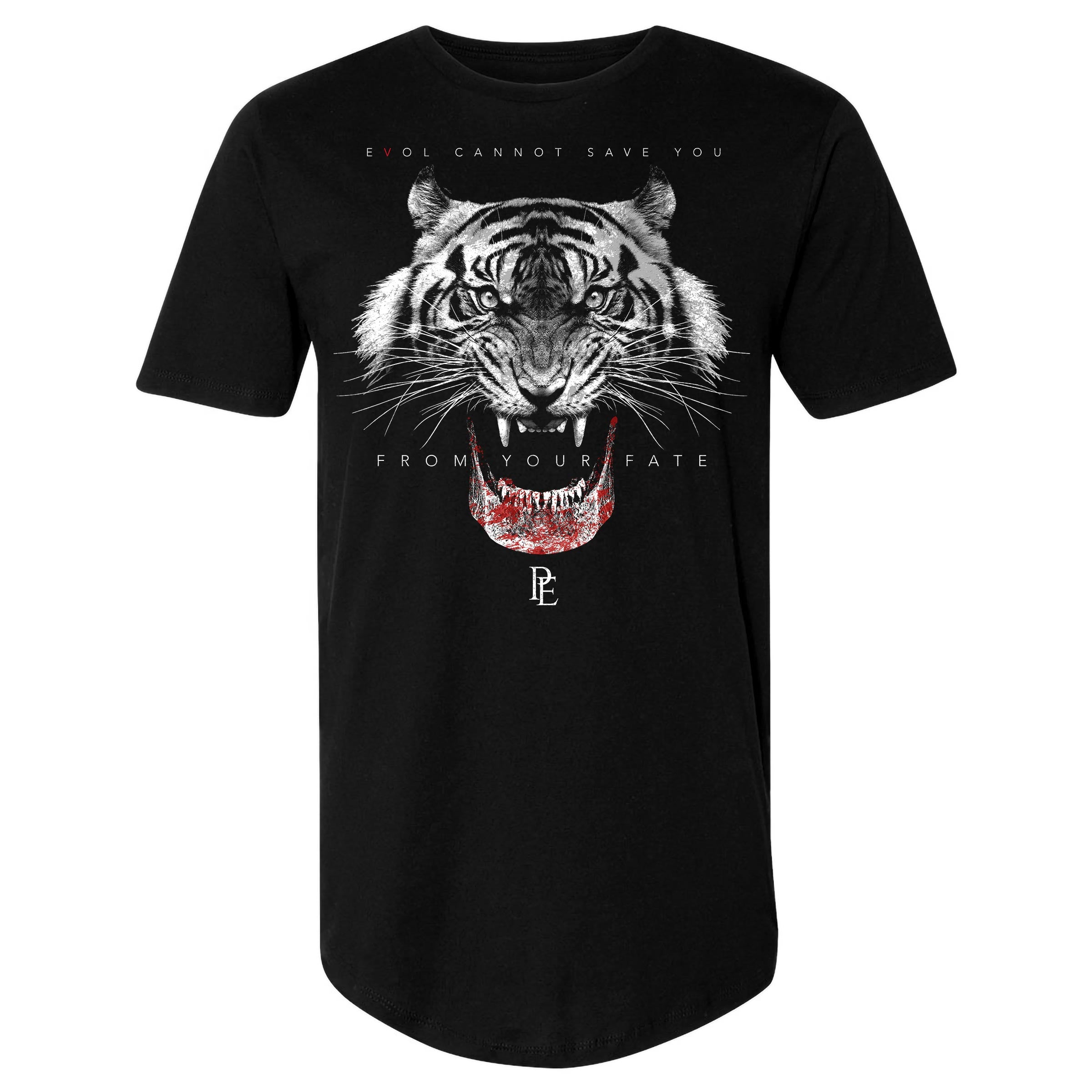 EVOL CANNOT SAVE YOU - PREMIUM MEN'S S/S LONG BODY T-SHIRT - BLACK