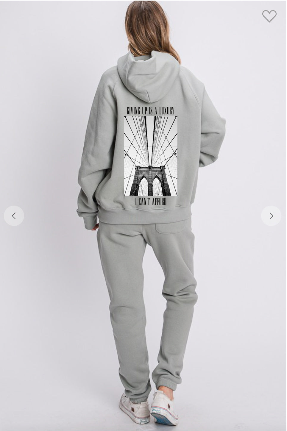 GIVING UP IS A LUXURY MEN'S/ UNISEX HOODIE SET