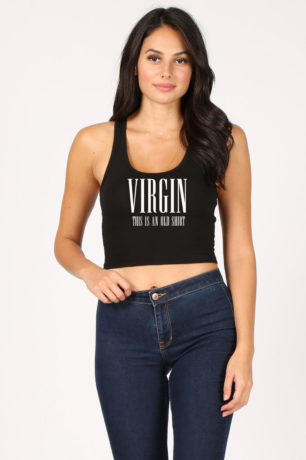 VIRGIN This Is An Old Shirt WOMEN'S CROP TANK TOP