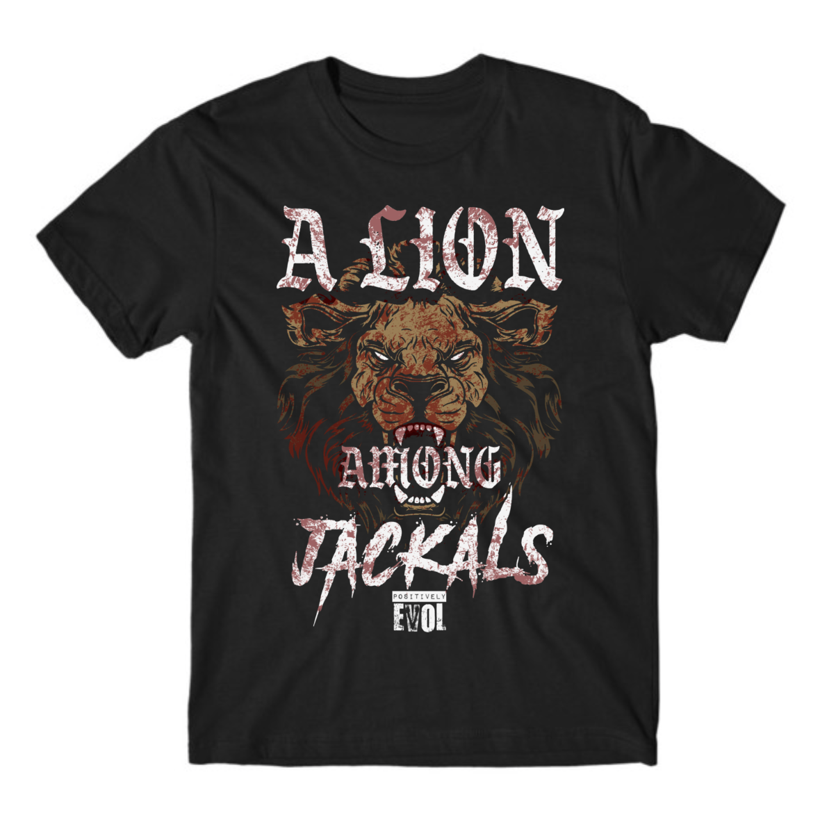 LION AMONG JACKALS - PREMIUM S/S T SHIRT - BLACK