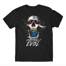 Load image into Gallery viewer, STAINED GLASS SKULL - PREMIUM S/S T SHIRT- BLACK
