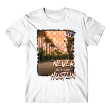 Load image into Gallery viewer, NEVER STOP HUSTLIN - PREMIUM S/S T SHIRT- WHITE
