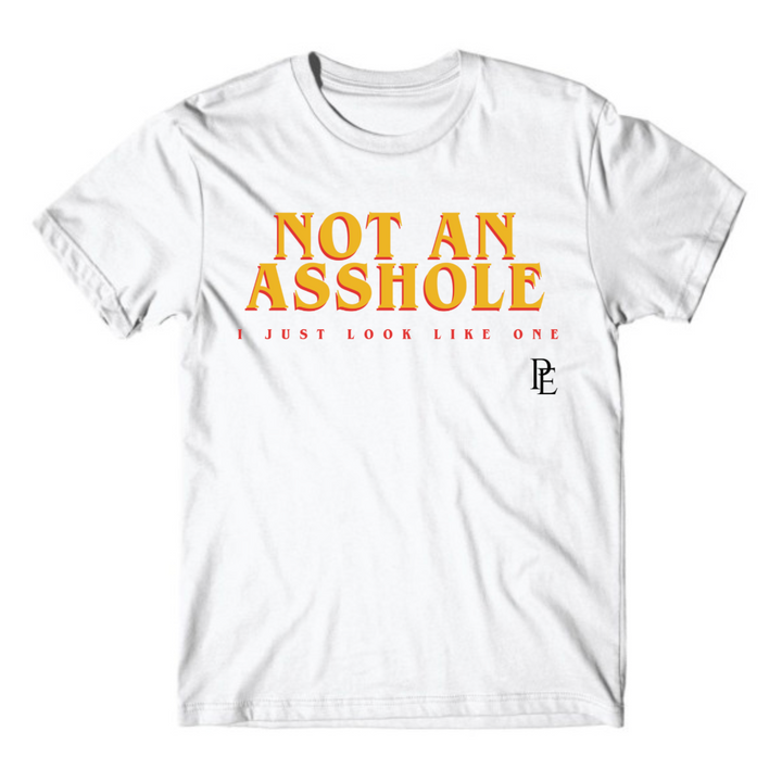 NOT AN ASSHOLE - PREMIUM MEN'S S/S T SHIRT - WHITE