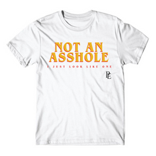 Load image into Gallery viewer, NOT AN ASSHOLE - PREMIUM MEN&#39;S S/S T SHIRT - WHITE
