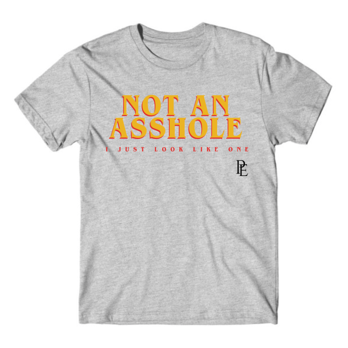 NOT AN ASSHOLE - PREMIUM MEN'S S/S T SHIRT - LIGHT GRAY HEATHER