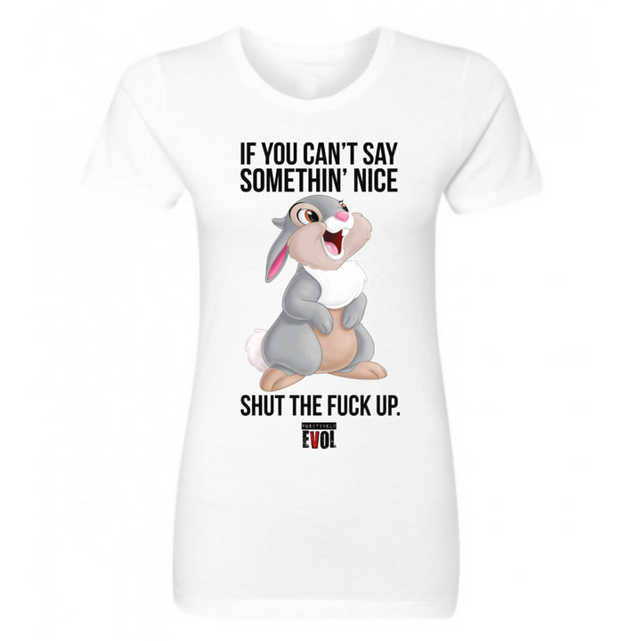 SHUT THE F#$K UP - PREMIUM WOMEN'S S/S TEE - WHITE