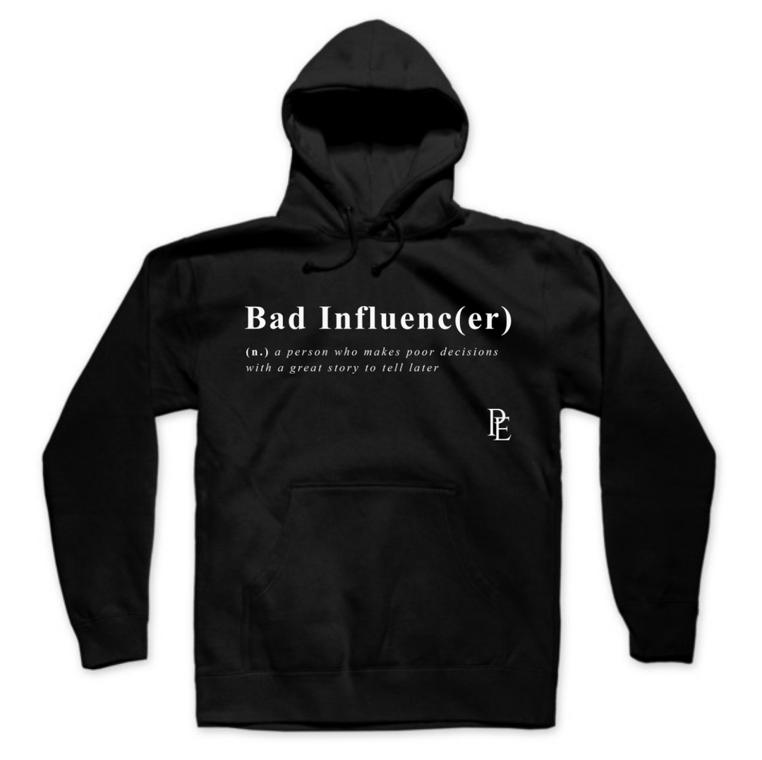 BAD INFLUENCE(ER) - PREMIUM MEN'S/ UNISEX PULLOVER - BLACK