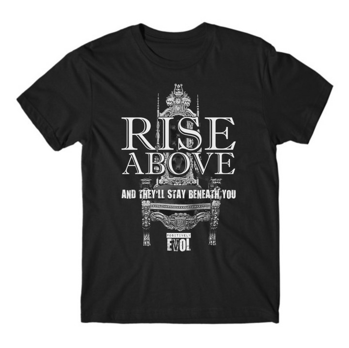 RISE ABOVE THRONE - S/S PREMIUM T SHIRT - BLACK