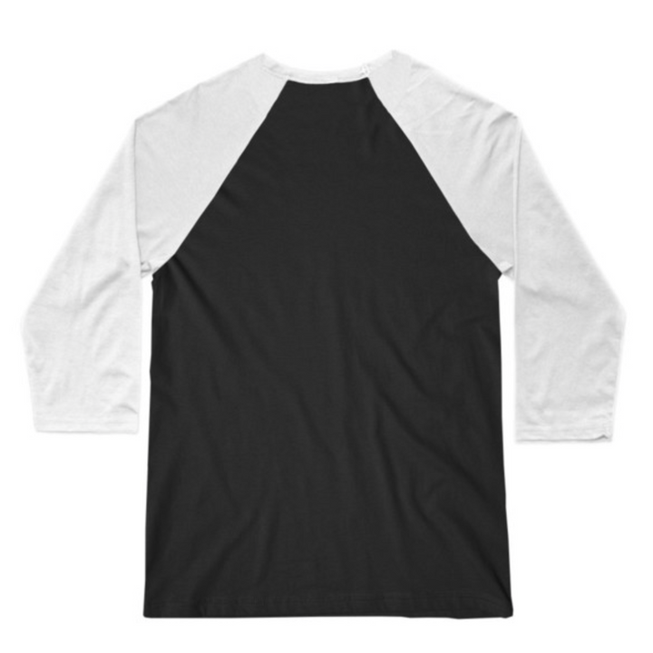 PARCHMENT - PREMIUM 3/4 SLEEVE BASEBALL TEE - BLACK/WHITE