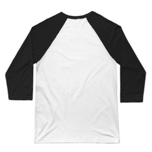 Load image into Gallery viewer, KEEP F$#@ING GOING - 3/4 SLEEVE PREMIUM BASEBALL TEE - WHITE/BLACK
