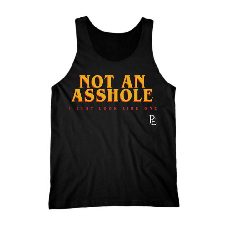 NOT AN ASSHOLE - PREMIUM MEN'S TANK TOP- BLACK