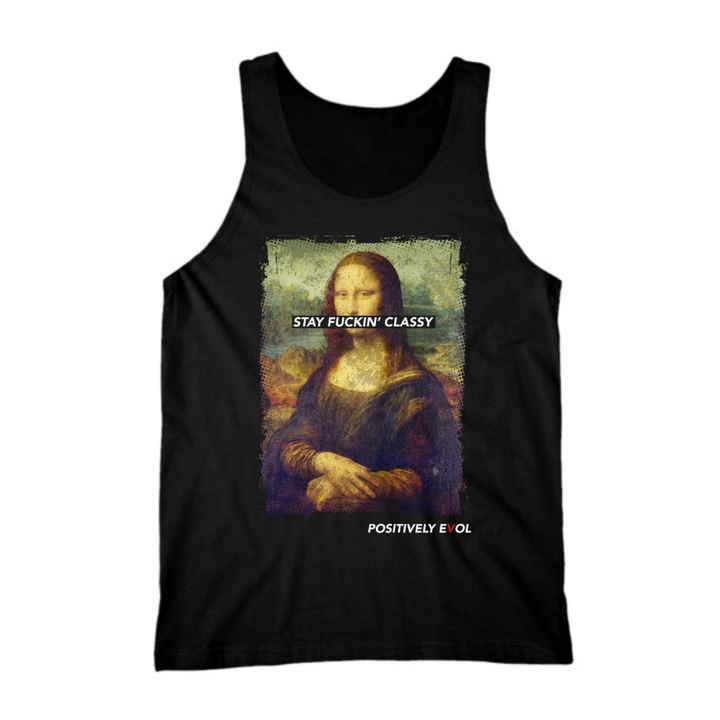 STAY FUCKIN' CLASSY - PREMIUM MEN'S TANK TOP- BLACK